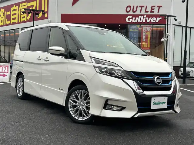 日産 セレナ e－パワー ハイウェイスター V 宮城県 2018(平30)年 7.3万km パール 登録時素行距離72396km/純正SDナビ/Bluetooth/CD/DVDブルーレイ/全周囲バックカメラ/両側パワースライドドア/衝突軽減ブレーキ/レーンキープ/プロパイロット/前後コーナーセンサー/シートヒーター/プッシュスタート/LEDヘッドライト/ETC/社外17インチホイール/ステアリングモーター/純正フロアマット/横滑り防止/オートライト