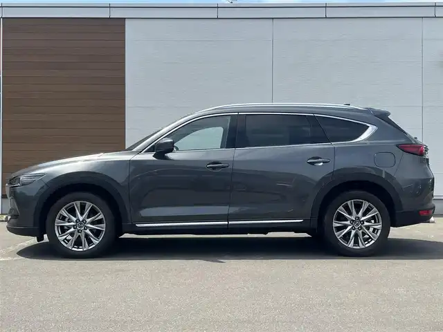 マツダ ＣＸ－８ XD Lパッケージ 秋田県 2018(平30)年 4.1万km マシーングレープレミアムM 純正ナビ/衝突軽減システム/ディーゼルターボ/LEDヘッドライト/４WD/スマートキー/フルセグ/純正アルミ/バックカメラ/全方位カメラ/MTモード付AT/アイドリングストップ/前席パワーシート/メモリー付パワーシート/全席シートヒーター/パーキングアシスト/コーナーセンサー/レーンキープアシスト/クルーズコントロール/ブラインドスポットモニター/プッシュスタート/ステアリングスイッチ/ステアリングヒーター/オートマチックハイビーム/ドライブレコーダー/ETC/ルーフレール/電動リアゲート/ダブルオートエアコン/オートライト/パワーステアリング/パワーウィンドウ/電動格納ウィンカーミラー/横滑り防止/保証書/取扱説明書/記録簿