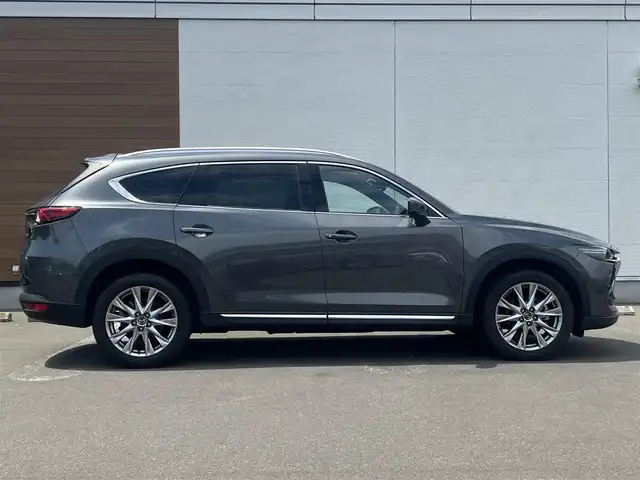 マツダ ＣＸ－８ XD Lパッケージ 秋田県 2018(平30)年 4.1万km マシーングレープレミアムM 純正ナビ/衝突軽減システム/ディーゼルターボ/LEDヘッドライト/４WD/スマートキー/フルセグ/純正アルミ/バックカメラ/全方位カメラ/MTモード付AT/アイドリングストップ/前席パワーシート/メモリー付パワーシート/全席シートヒーター/パーキングアシスト/コーナーセンサー/レーンキープアシスト/クルーズコントロール/ブラインドスポットモニター/プッシュスタート/ステアリングスイッチ/ステアリングヒーター/オートマチックハイビーム/ドライブレコーダー/ETC/ルーフレール/電動リアゲート/ダブルオートエアコン/オートライト/パワーステアリング/パワーウィンドウ/電動格納ウィンカーミラー/横滑り防止/保証書/取扱説明書/記録簿