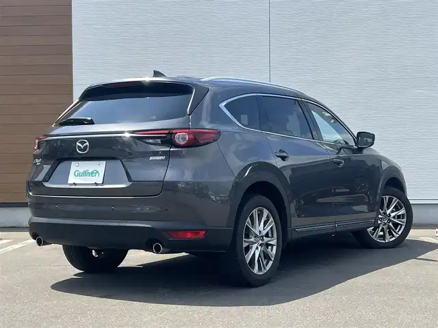 マツダ ＣＸ－８ XD Lパッケージ 秋田県 2018(平30)年 4.1万km マシーングレープレミアムM 純正ナビ/衝突軽減システム/ディーゼルターボ/LEDヘッドライト/４WD/スマートキー/フルセグ/純正アルミ/バックカメラ/全方位カメラ/MTモード付AT/アイドリングストップ/前席パワーシート/メモリー付パワーシート/全席シートヒーター/パーキングアシスト/コーナーセンサー/レーンキープアシスト/クルーズコントロール/ブラインドスポットモニター/プッシュスタート/ステアリングスイッチ/ステアリングヒーター/オートマチックハイビーム/ドライブレコーダー/ETC/ルーフレール/電動リアゲート/ダブルオートエアコン/オートライト/パワーステアリング/パワーウィンドウ/電動格納ウィンカーミラー/横滑り防止/保証書/取扱説明書/記録簿
