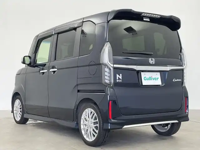 ホンダ Ｎ ＢＯＸ カスタム L ターボ 鹿児島県 2022(令4)年 2.2万km ミッドナイトブルービームM ホンダセンシング/Gathersナビゲーション/【フルセグ/Bluetooth/DVD】/純正17inアルミホイール+サマータイヤ：装着/アダプティブクルーズコントロール/両側パワースライドドア/ビルトインETC/シートバックテーブル/リアサンシェイド/LEDヘッドライト（AUTO機能付き）/シートヒーター/横滑り防止機能/衝突軽減システム/車線逸脱防止システム/スマートキー/プッシュスタート/コーナーセンサー/純正フロアマット