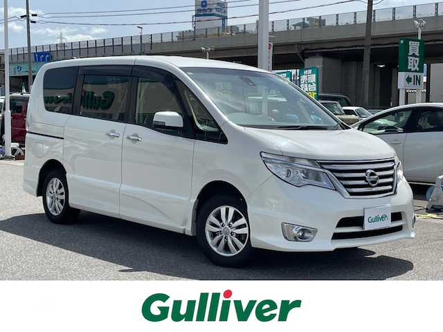 日産 セレナ ハイウェイスター Vセレ +Safty 石川県 2015(平27)年 13.6万km パール 4WD/純正メモリーナビ/フルセグTV/バックカメラ/HIDヘッドライト/エマージェンシーブレーキ/純正アルミホイール/インテリキー/プッシュスタート/両側パワースライドドア/クルーズコントロール/レーンキープアシスト/スタッドレス&AW積み込み/ETC