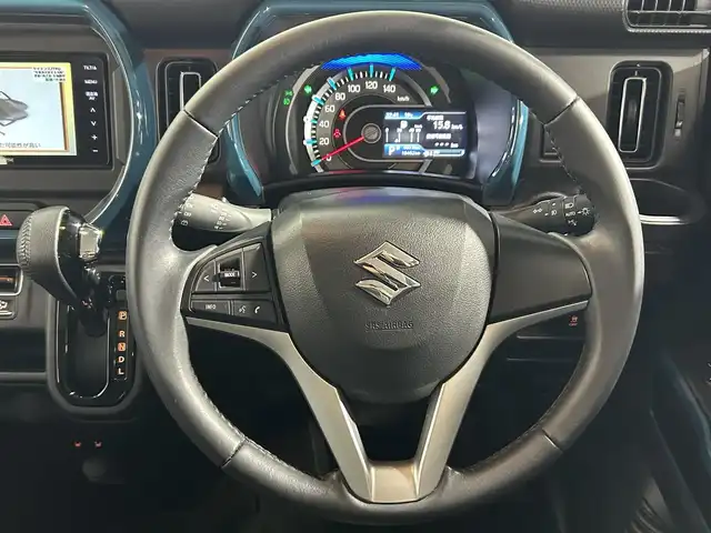 スズキ ハスラー HYBRID X 大阪府 2021(令3)年 1.9万km デニムブルー ガンメタリック 2トーン 社外ナビ(フルセグ/DVD再生/Bluetooth) バックカメラ ETC 衝突軽減 レーンアシスト シートヒーター オートライト スマートキー プッシュスタート 前後ドラレコ
