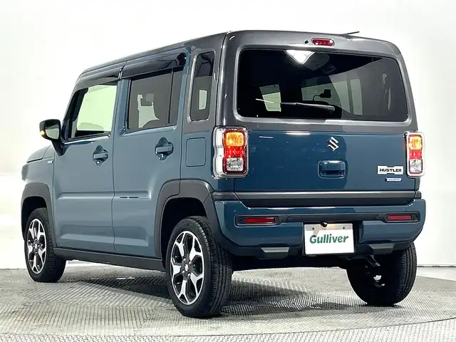スズキ ハスラー HYBRID X 大阪府 2021(令3)年 1.9万km デニムブルー ガンメタリック 2トーン 社外ナビ(フルセグ/DVD再生/Bluetooth) バックカメラ ETC 衝突軽減 レーンアシスト シートヒーター オートライト スマートキー プッシュスタート 前後ドラレコ