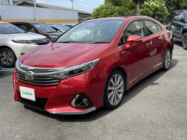 トヨタ ＳＡＩ G Aパッケージ 静岡県 2015(平27)年 6万km レッドマイカメタリック ワンオーナー/サンルーフ/純正ナビ/フルセグTV/DVD/CD/SD/BT/MSV/USB/黒革シート/前席シートヒーター/前席パワーシート/運転席シートメモリー/バックカメラ/プリクラッシュセーフティ/レーンキープアシスト/レーダークルーズコントロール/前後コーナーセンサー/前方ドライブレコーダー/ビルトインETC/リヤ電動サンシェード/TVキャンセラー/LEDヘッドライト/LEDフォグライト/スマートキー×2/保証書/取扱説明書/ナビ取扱説明書