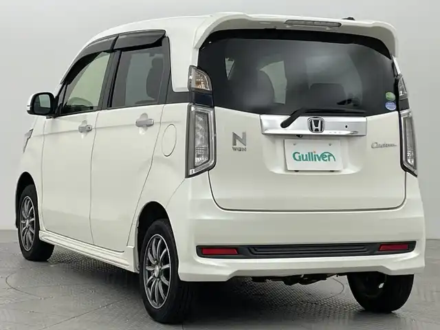 ホンダ Ｎ ＷＧＮ カスタム G 新潟県 2015(平27)年 9.8万km プレミアムホワイトパール 4WD/純正ナビ/　　ワンセグ/CD/DVD/BT/バックモニター/LEDオートライト/純正14インチアルミホイール/ステアリングスイッチ/ミラーヒーター/スマートキー/ETC