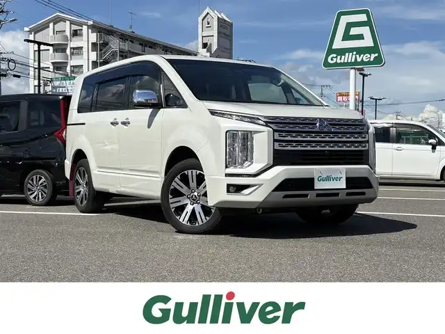 三菱 デリカＤ：５ P 大分県 2020(令2)年 3.5万km ウォームホワイトパール ・純正ナビ(USB/CD/DVD/SD)/・全方位カメラ/・フルセグテレビ/・衝突被害軽減ブレーキ/・純正フリップダウンモニター/・オートステップ/・両側パワースライドドア/・レーダークルーズコントロール/・ドライブレコーダー/・ETC/・運転席パワーシート/・シートヒーター/・パドルシフト/・ステアリングスイッチ/・オートハイビーム/・ブレーキホールド/・スマートキー