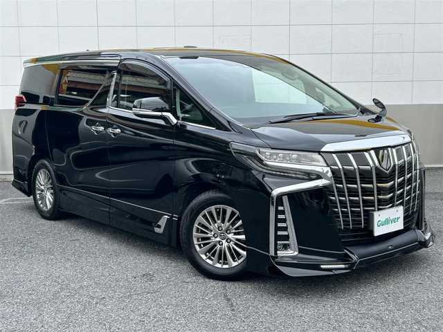 トヨタ アルファード S Cパッケージ 東京都 2020(令2)年 4万km ブラック ツインムーンルーフ/TRDフルエアロ/TRDハイレスポンスマフラー/純正ナビ/　フルセグTV/DVD/CD/Bluetooth/バックカメラ/リアシートエンターテインメント/デジタルインナーミラー/ブラインドスポットモニター/プリクラッシュセーフティ/レーントレーシングアシスト/ロードサインアシスト/レーダークルーズコントロール/レザーシート/シートヒーター/ベンチレーション/シートメモリー/純正ドライブレコーダー/オートマチックハイビーム/LEDヘッドライト/純正バイカラーLEDフォグランプ/純正18インチアルミホイール/クリアランスソナー/革巻きステアリングホイール/ステアリングスイッチ/ステアリングヒーター/プッシュスタート/スマートキー/電動オート格納ミラー/ウインカーミラー/横すべり防止/フロアマット/ドアバイザー/保証書/取扱説明書/スペアキー