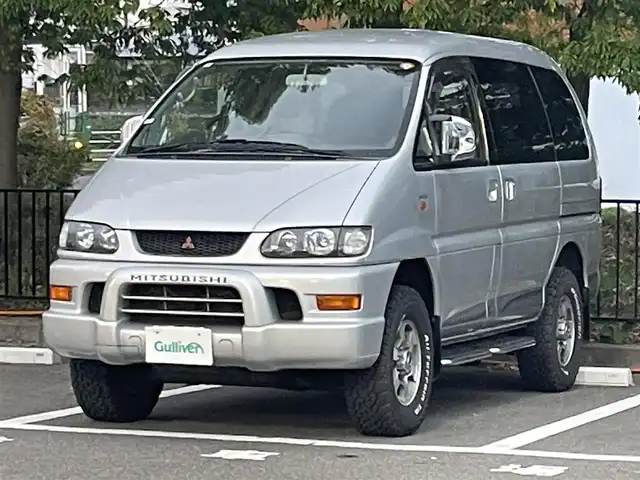 三菱 デリカ スペースギア 宮城県 2005(平17)年 8万km クールシルバーメタリック ワンオーナー/4WD/カーオーディオ/（型番：RY-390CD）/・CD/センターデフロック/アンチロック・ブレーキ・システム/ETC/純正アルミホイール/電動格納ミラー/パワーウィンドウ/3列シート/ウォークスルー/社外フロアマット/ドアバイザー/片側スライドドア