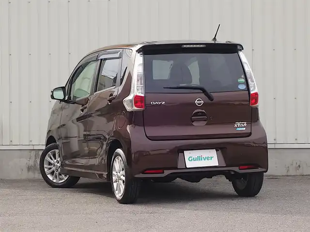 日産 デイズ ハイウェイスターX 山形県 2014(平26)年 7.8万km モカブラウンP ４WD/ワンオーナー/純正SDナビ/　【CD DVD BT フルセグ USB AUX AM/FM】/アラウンドビューモニター/シートヒーター/純正14インチアルミホイール/アイドリングストップ/インテリジェントルームミラー/電動格納ウィンカーミラー/フォグランプ/純正フロアマット/ドアバイザー/スマートキー/ETC
