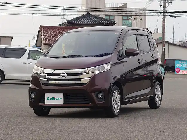 日産 デイズ ハイウェイスターX 山形県 2014(平26)年 7.8万km モカブラウンP ４WD/ワンオーナー/純正SDナビ/　【CD DVD BT フルセグ USB AUX AM/FM】/アラウンドビューモニター/シートヒーター/純正14インチアルミホイール/アイドリングストップ/インテリジェントルームミラー/電動格納ウィンカーミラー/フォグランプ/純正フロアマット/ドアバイザー/スマートキー/ETC