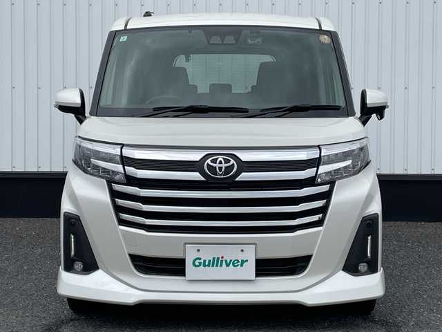 トヨタ ルーミー カスタムG－T 千葉県 2021(令3)年 2.2万km パールホワイトⅢ 社外7インメモリチナビ/(フルセグTV/BT/CD/DVD/FM/AM)/ドライブレコーダー前後/衝突被害軽減システム/車線逸脱警報/バックカメラ/追従式クルーズコントロール/両側パワースライドドア/横滑り防止装置/ETC/アイドリングストップ/LEDヘッドライト/フォグランプ/オートライト/ウィンカーミラー/電動格納ミラー/純正15インチAW/シートヒーター/シートリフター/ブレーキホールド/電子制御パーキング/プッシュスタート/スマートキー/フロアマット/取扱説明書/保証書