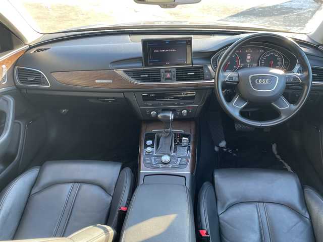 アウディ Ａ６ 3．0 TFSI クワトロ 道東・釧路十勝 2013(平25)年 9.3万km 黒 ACC/アイドリングストップ/ステアシフト/HIDヘッドライト/レザーシート/パワーシート/シートヒーター/保証書　/スペアキー