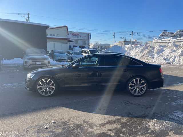 アウディ Ａ６ 3．0 TFSI クワトロ 道東・釧路十勝 2013(平25)年 9.3万km 黒 ACC/アイドリングストップ/ステアシフト/HIDヘッドライト/レザーシート/パワーシート/シートヒーター/保証書　/スペアキー