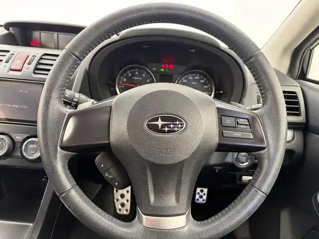 スバル インプレッサ スポーツ 2．0i－S 愛知県 2012(平24)年 4.8万km クリスタルブラックシリカ 社外ナビ/（Bluetooth/CD/DVD/TV/SD）/ETC/ハーフレザー/オートライト/ドアバイザー/ステアリングリモコン/パドルシフト/純正フロアマット/スマートキー/プッシュスタート/電動格納ミラー