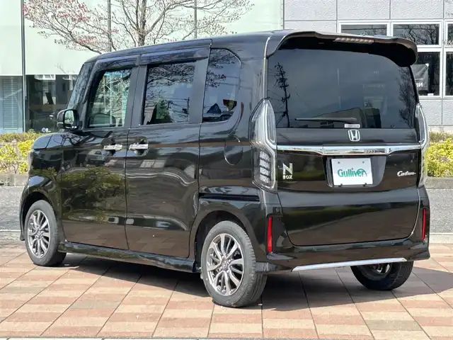 ホンダ Ｎ ＢＯＸ カスタム L 福島県 2021(令3)年 1.9万km プレミアムグラマラスブロンズP 純正ナビゲーション/型番：VXU-217NBi/【CD/DVD/SD/USB/BT/TV】/バックカメラ/ビルトインETC/ドライブレコーダー/前席シートヒーター/両側パワースライドドア/ステアリングリモコン/シートバックテーブル/リアドアサンシェード/純正フロアマット/ドアバイザー