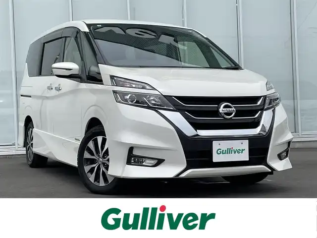 日産 セレナ ハイウェイスターVセレクションⅡ 神奈川県 2019(平31)年 5.6万km パール 後席モニター　/純正ナビ /バックカメラ　/フルセグ　/ドライブレコーダー　/両側パワースライドドア/ビルドインETC 　/ｗ＋サイドエアバッグ　/カーテンエアバック　/ABS /横滑り防止装置　/LEDヘッドライト/盗難防止装置/純正フロアマット/純正アルミホイル/3列シート/ベンチシート/ウォークスルー/オートライト/スマートキー