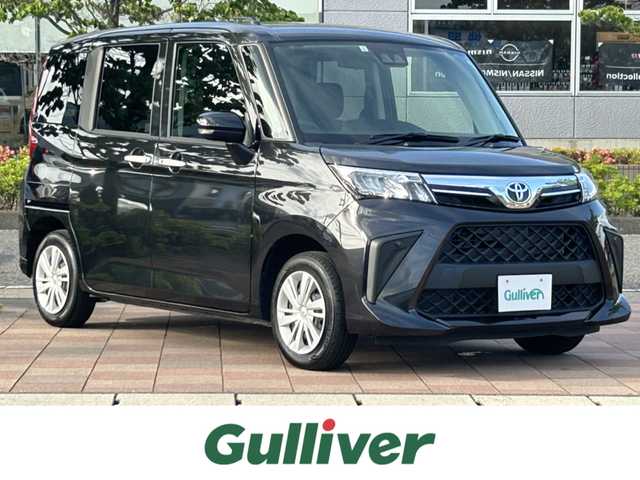 トヨタ ルーミー G 福島県 2023(令5)年 0.3万km ブラックマイカメタリック 4WD/純正ナビゲーション/型番：NSZT-W68T/【CD/DVD/SD/BT/TV】/バックカメラ/両側電動スライドドア/LEDオートライト/衝突被害軽減システム/コーナーセンサー/プッシュスタート/ヘッドライトレベライザー/リアドアシェード/純正フロアマット
