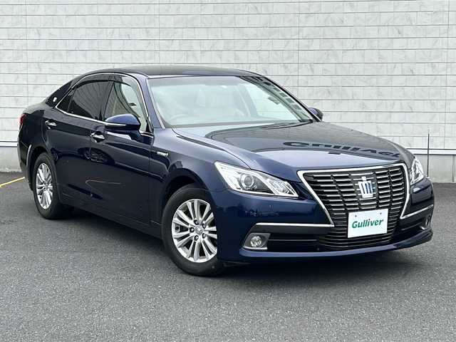 トヨタ クラウン ハイブリッド ロイヤルサルーン 茨城県 2014(平26)年 6.4万km ダークブルーマイカ 純正ナビ/　　BT/ワンセグ/バックカメラ/MTモード付/トランクイージークローザー/HIDオートライト/パワーシート/シートヒーター/純正16インチアルミホイール/スマートキー