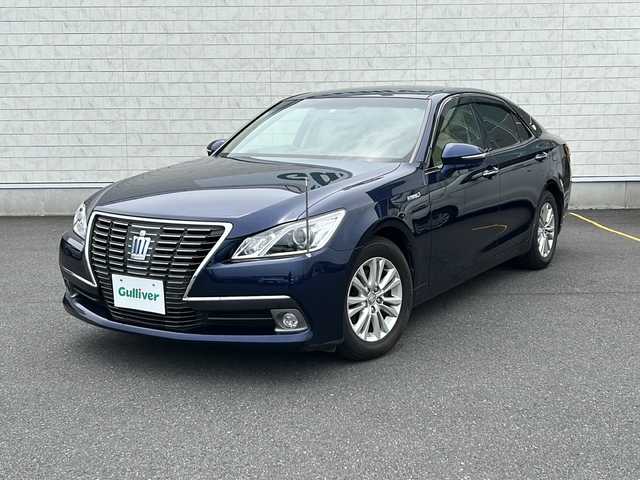 トヨタ クラウン ハイブリッド ロイヤルサルーン 茨城県 2014(平26)年 6.4万km ダークブルーマイカ 純正ナビ/　　BT/ワンセグ/バックカメラ/MTモード付/トランクイージークローザー/HIDオートライト/パワーシート/シートヒーター/純正16インチアルミホイール/スマートキー