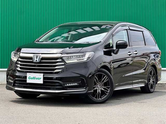 ホンダ オデッセイ ハイブリッド e:HEVアブソルート EX 宮城県 2021(令3)年 5.6万km プレミアムスパークルブラックパール ホンダセンシング/・衝突軽減ブレーキ/・歩行者事故低減ステアリング/・アダプティブクルーズコントロール/・車線維持支援システム/・誤発進抑制機能/・先行車発進お知らせ機能/・標識認識機能/・後方誤発進抑制機能/マルチビューカメラシステム/スマートパーキングアシストシステム/パーキングセンサーシステム/ブラインドスポットインフォメーション/純正10インチナビ（VXU-217DYi）/・CD/DVD/・Bluetooth/・フルセグTV/ビルトインETC2.0/ドライブレコーダー/AC100V/1500W/ハンズフリーアクセスパワーバックドア/ジェスチャーコントロールパワースライドドア/ハーフレザーシート/前席パワーシート/前席シートヒーター/革巻きステアリング/電動パーキングブレーキ/ブレーキホールド/LEDヘッドランプ/フォグランプ/オートライト/スマートキー＆プッシュスタート/電動格納ミラー/リアオートエアコン/純正18インチAW/純正フロアマット/ドアバイザー/W/サイド/カーテンエアバッグ