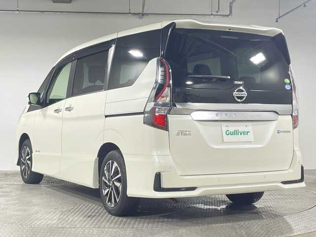 日産 セレナ e－パワー ハイウェイスター V 神奈川県 2020(令2)年 3.1万km ブリリアントホワイトパール セーフティパックB/純正10型SDナビゲーション/社外後席フリップダウンモニター/フルセグ　SD　CD DVD/ハンズフリー両側電動スライドドア/全方位運転支援システム/インテリジェントアラウンドビューモニター/インテリジェントパーキングアシスト/プロパイロット/ふらつき警報/インテリジェントエマージェンシーブレーキ/標識認識機能/踏み間違い防止アシスト/車線逸脱防止支援システム/車線逸脱警報/後側方衝突防止支援システム/後側方車両検知警報/後退時車両検知警報/革巻きステアリング/ステアリングスイッチ/2列目超ロングスライド/横スライドシート/スライド機構付スマートアップ3列目/2列目3列目パーソナルテーブル/USB電源ソケット/電動パーキングブレーキ/オートブレーキホールド/ヒーター付きドアミラー/ETC/前後ドライブレコーダー/社外GPSレーダー/プッシュスタート/スマートキー/アダブティブLEDヘッドランプ/LEDフロントフォグランプ/オートライト/純正サイド/リアスポイラー/純正16インチアルミホイール