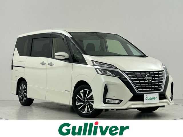 日産 セレナ ハイウェイスター V 大阪府 2020(令2)年 1.9万km ブリリアントホワイトパール セーフティパックB/　・SRSカーテンエアバッグシステム/　・サイドエアバッグシステム/　・踏み間違い衝突防止アシスト/　・インテリジェント パーキングアシスト/　・進入禁止標識検知/　・インテリジェント ルームミラー/　・電動パーキングブレーキ/　・オートブレーキホールド/　・プロパイロット/　・インテリジェント LI（車線逸脱防止支援システム）/純正SDナビ【CD/DVD/Bluetooth/フルセグ】/全方位カメラ/両側パワースライド/ブラインドスポットモニター/サイドバイザー/フロアマット/LEDヘッドライト/コーナーセンサー