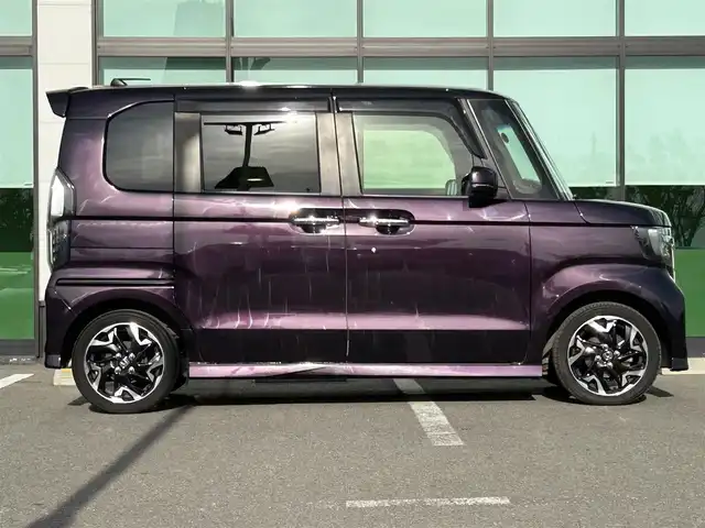 ホンダ Ｎ ＢＯＸ G L ターボ ホンダセンシング 和歌山県 2019(平31)年 6.3万km プレミアムベルベットパープル・パール 純正ナビ/フルセグTV/バックカメラ/TVキャンセラー/衝突軽減ブレーキ/アダプティブクルーズコントロール/コーナーセンサー/レーンキープアシスト/両側パワースライドドア/純正アルミホイール/純正フロアマット/リアサンシェード/ビルトインETC/前後ドライブレコーダー/LEDヘッドライト/オートライト