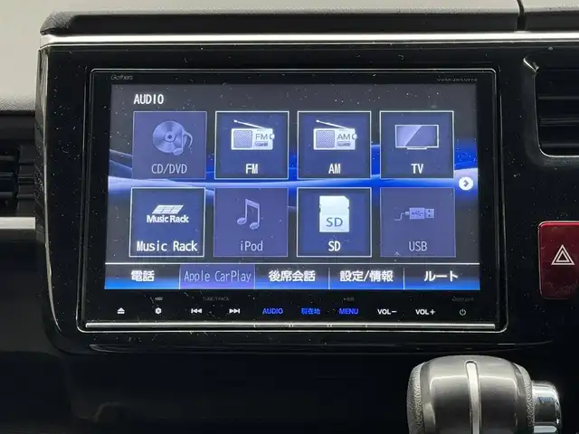 ホンダ ステップワゴン スパーダ クルスピセンシング 三重県 2018(平30)年 4.9万km プレミアムスパークルブラックパール ガソリン・ターボ/FF/MTモード付インパネCVT/純正 9インチナビ VXM-185VFNi/（CD/DVD/FM/AM/TV/SD/Music Rack/USB/iPod/Bluetooth/HDMI/後席HDMI/CarPlay）/純正 11インチ 後席モニター VM-155EN/バックカメラ/両側パワースライドドア/ドライブレコーダー 前後/ビルトイン ETC/Honda SENSING/・衝突軽減ブレーキ［CMBS］/・車線維持支援システム［LKAS］/・アダプティブクルーズコントロール［ACC］/・路外逸脱抑制機能/・先行車発進お知らせ機能/・標識認識機能/装備/・ハーフレザーシート/・シートヒーター（D/N）/・トリプルゾーン・フルオートエアコン（D/N/2nd）/・オートライト/・LED ヘッドライト＆フロントフォグランプ/・ステアリングスイッチ/・パドルシフト/・プッシュスタート/・スマートキーx1/・純正17inAW/・保/取/ナビ取/など