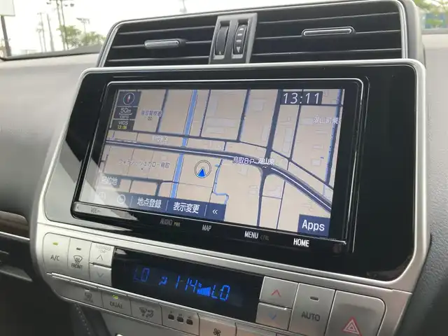 トヨタ ランドクルーザー プラド TX Lパッケージ 鳥取県 2018(平30)年 6.7万km アティチュードブラックマイカ ワンオーナー/４WD・ディーゼルターボ/７人乗り・３列シート/純正9型ナビ/フルセグ/CD/DVD/BT/USB/HDMI/バックカメラ/プリクラッシュセーフティ/レーンキープアシスト/ビルトインETC/黒レザーシート/前席パワーシート/前席シートヒーター/電動格納サードシート/レーダークルーズコントロール/LEDヘットライト/フォグライト/純正19インチアルミホイール/プッシュエンジンスタート/スマートキー×２
