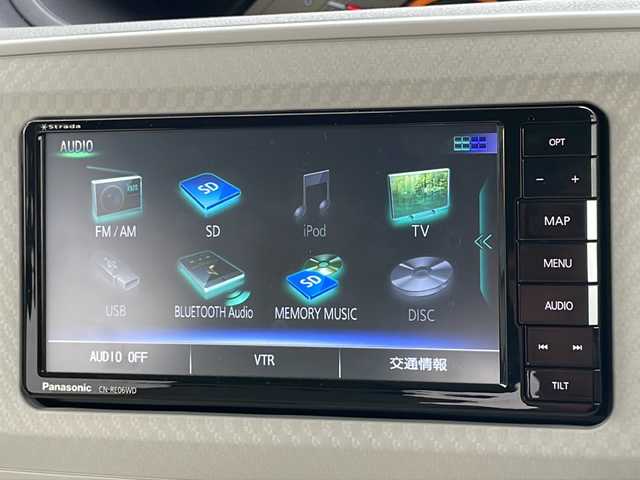 ダイハツ ムーヴ キャンバス X SA Ⅲ 新潟県 2021(令3)年 1.7万km パールホワイトⅢ/ナチュラルベージュマイカメタリック 2トーン 外部検査済み/４WD/社外SDナビ【CN-RE06WD】/(DVD/フルセグTV/Bluetooth/MSV)/両側パワースライドドア/バックカメラ/SA3/・衝突回避支援ブレーキ機能/・衝突警報機能（対車両/歩行者）/・車線逸脱警報機能/・誤発進抑制制御機能（前方/後方）/・先行車発進お知らせ機能/・オートハイビーム/スマートキー/前後ドライブレコーダー/横滑り防止機能/保証書/取扱説明書/スペアキーメモリナビ