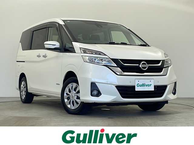 日産 セレナ X VセレクションⅡ 秋田県 2018(平30)年 1.5万km ブリリアントホワイトパール 4WD/純正ナビ/（AM/FM/BT/CD/DVD）/フルセグTV/アラウンドビューモニター/両側パワースライドドア/ドライブレコーダー/コーナーセンサー/パーキングアシスト/衝突被害軽減システム/クルーズコントロール/LEDヘッドライト/オートライト/フォグランプ/ライトレベライザー/インテリジェントキー/プッシュスタート/スペアキー/リアサンシェード/純正フロアマット