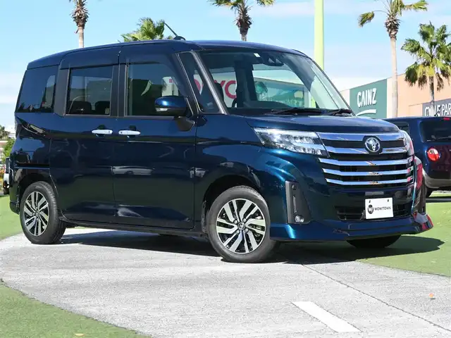 トヨタ ルーミー カスタムG 千葉県 2020(令2)年 4.7万km レーザーブルークリスタルシャイン ワンオーナー/両側パワースライドドア/社外SDナビ/地デジTV/【DVD/CD再生機能　Bluetooth接続】/革巻きステアリング/ETC/LEDヘッドライト/フォグライト/リアコーナーセンサー/純正14インチアルミホイル/キーフリーシステム