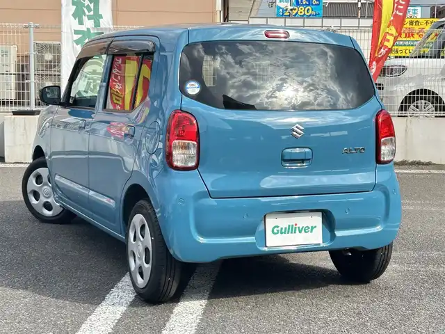 スズキ アルト L 大分県 2021(令3)年 0.8万km ダスクブルーメタリック 〇社外オーディオ/　CD/BT/USB/〇ヘッドライトレベライザー/〇アイドリングストップ/〇クリアランスソナー/〇スズキセーフティサポート/〇LKA/〇横滑り防止/〇キーレスキー/〇フロアマット/〇ドアバイザー/〇プライバシーガラス/〇ドライブレコーダー/〇保証書/〇取扱説明書/〇スペアキー