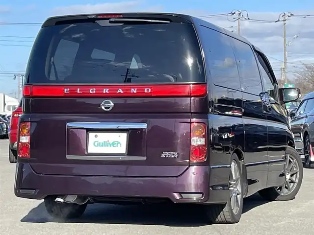 日産 エルグランド 250ハイウェイスター ブラックレザ-ナビ 道央・札幌 2008(平20)年 8.6万km ディープカシス ４WD/社外メモリーナビ/AM/FM/CD/DVD/BT/AUX/ワンセグ/社外フリップダウンモニター/コーナーセンサー/バックカメラ/フロントカメラ/両側パワースライドドア/D席パワーシート/前席シートヒーター/オットマン/レザーシート/革巻きウッドコンビステアリング/ステアリングリモコン/MTモード付AT/スマートキー/オートライト/フォグランプ/キセノンヘッドライト/電動格納ミラー/ウィンカーミラー/純正フロアマット/ドアバイザー/スペアキー