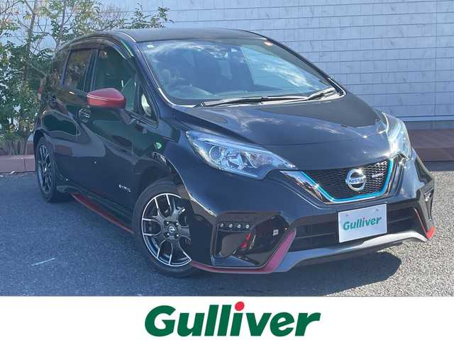 日産 ノート e－パワー ニスモ 茨城県 2017(平29)年 5.4万km スーパーブラック 純正ナビ　/-BT/TV/AM/CD/衝突軽減システム　/バックカメラ/レーンキープアシスト　/ＥＴＣ　/ＬＥＤヘッドライト　/プッシュスタート　/オートライト　/ドライブレコーダー前後　/純正アルミホイール　/電動格納ミラー　/横滑り防止装置