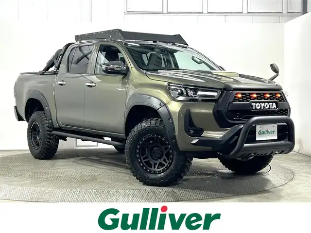 トヨタ ハイラックス X 大阪府 2020(令2)年 3.3万km オキサイドブロンズM リフトＵＰ　ＭＥＴＨＯＤ１７ＡＷ　ＧｉＧＥＡＲボンネットフード／グリルガード／ルーフラック／ボンネットフィン／サイドロックスライダー／ロールバー／オーバーフェンダー　ハードトノカバー　ベッドライナー