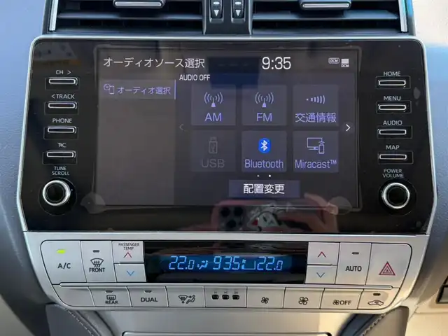 トヨタ ランドクルーザー プラド TX Lパッケージ マットブラED 愛知県 2023(令5)年 1.8万km ホワイトパールクリスタルシャイン 〇純正9インチディスプレイオーディオ/〇バックカメラ/〇パノラマモニター/〇ビルトインETC2.0/〇ドライブレコーダー/〇7人乗り/〇ムーンルーフ/〇セーフティセンス/〇レーダークルーズコントロール/〇プリクラッシュセーフティー/〇LEDヘッドランプ/〇オートライト/〇フォグランプ/〇純正18インチアルミ/〇パワーバッグドア/〇革巻きステアリング/〇左右独立オートエアコン/〇革シート/〇シートヒーター/〇シートベンチレーション/〇パワーシート/〇スマートエントリー/〇禁煙車