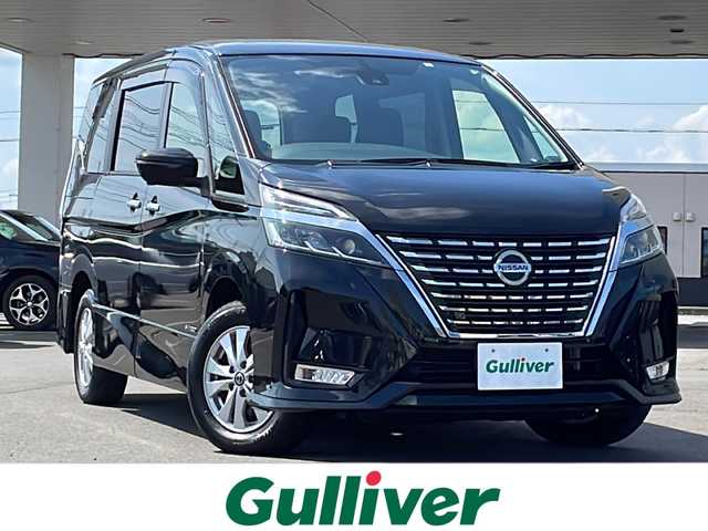 日産 セレナ ハイウェイスター V 道北・旭川 2020(令2)年 4.5万km ダイヤモンドブラック ・4WD/・禁煙車/・純正メモリナビ/BT/CD/DVD/フルセグ/AUX/・両側パワースライドドア/・ハンズフリードア開閉機能/・アラウンドビューモニター/・パーソナルテーブル/・エマージェンシーブレーキ/・プロパイロット/・２列目超ロングスライド/横スライドシート/・スライド機構付スマートアップ３列目シート/・シートバックポケット/・純正エンジンスターター/・アダプティブLEDヘッドライト/・ステアリングスイッチ/・電動パーキングブレーキ/・ドアバイザー/・フォグランプ