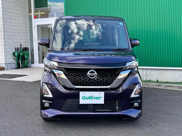日産 ルークス HWS Gターボ プロパイロットED 宮城県 2021(令3)年 3.3万km アメジストパープル 快適パックA/・プラズマクラスター付リアシーリングファン/・撥水加工シート/・パーソナルテーブル（後席）/・USBソケット（助手席シートバック）/・ロールサンシェード（リアドア）/＝＝＝/純正9型SDナビ/【CD・DVD・SD・BT・USB・フルセグTV】/アラウンドビューモニター/プロパイロット/レーダークルーズコントロール/ハンズフリー両側パワースライドドア/インテリジェントエマージェンシーブレーキ/踏み間違い衝突防止アシスト/インテリジェントLI（車線逸脱防止支援システム）/LDW（車線逸脱警報）/インテリジェントFCM（前方衝突予測警報）/インテリジェントDA（ふらつき警報）/標識検知機能/コーナーセンサー/純正ドライブレコーダー/革巻きステアリング/ステアリングスイッチ/電動パーキングブレーキ/ブレーキホールド/アダプティブLEDヘッドランプ/フォグランプ/オートライト/スマートキー＆プッシュスタート/純正15インチAW/W/サイド/カーテン/ニーエアバッグ