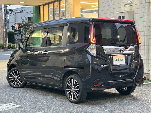 トヨタ ルーミー カスタムG－T 東京都 2022(令4)年 4.1万km ブラックマイカメタリック ワンオーナー/両側電動スライドドア/追従クルーズコントロール/前後ドラレコ　/純正9インチディスプレイオーディオ(フルセグTV・Bluetooth)/バックカメラ/レーンキープアシスト/コーナーセンサー/LEDヘッドライト　/電子パーキング/衝突軽減ブレーキ/スペアキー/ブレーキホールド/取扱説明書/保証書