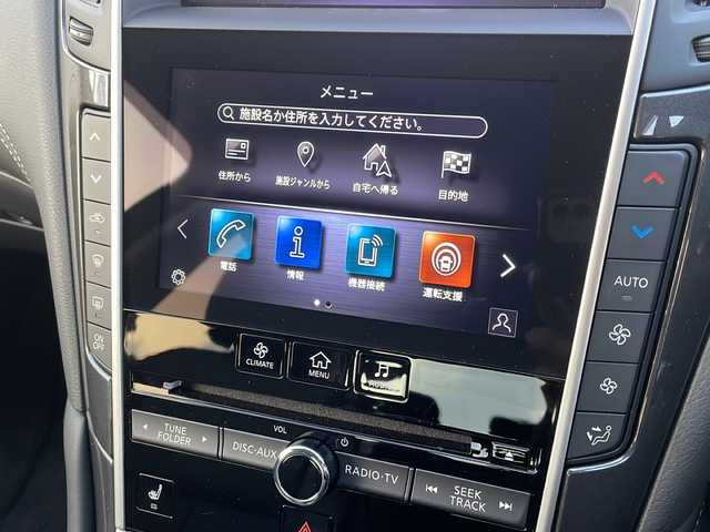 日産 スカイライン ハイブリッド GT タイプSP 青森県 2021(令3)年 9.8万km ダークメタルグレー 4WD/純正メモリナビ・フルセグTV/CD・DVD・Bluetooth・USB・AUX/アラウンドビューモニター/黒レザーシート/前席パワーシート・ヒーター/プロパイロット2.0/エマージェンシーブレーキ/追従クルーズコントロール/ハイビームアシスト/レーンキープアシスト/フロント・バックソナー/ヘッドアップディスプレイ/サイド・カーテンエアバッグ/パドルシフト/純正ビルトインETC2.0/純正エンジンスターター/純正ドライブレコーダー/LEDヘッドライト/LEDフォグランプ/純正19インチアルミ