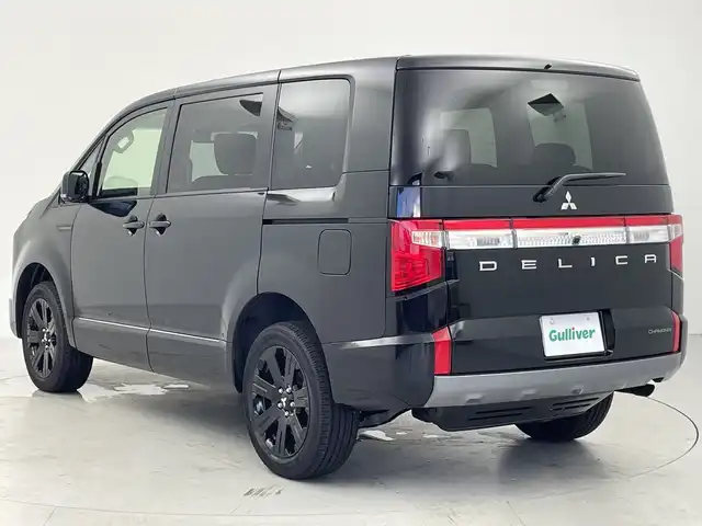 三菱 デリカＤ：５ シャモニー 愛知県 2025(令7)年 0.1万km未満 黒 登録済未使用車　9km/アルパイン11型ナビ(EX11NX)/・Bluetooth/・CD/DVD/・フルセグテレビ/・USB/HDMI接続/・SD音楽録音/全方位モニター/アルパイン12.8型フリップダウンモニター/両側パワースライドドア/レーダークルーズコントロール/衝突軽減ブレーキ/レーンキープアシスト/オートマチックハイビーム/ブラインドスポットモニター/ステアリングヒーター/シートヒーター/オートホールド/スペアキー