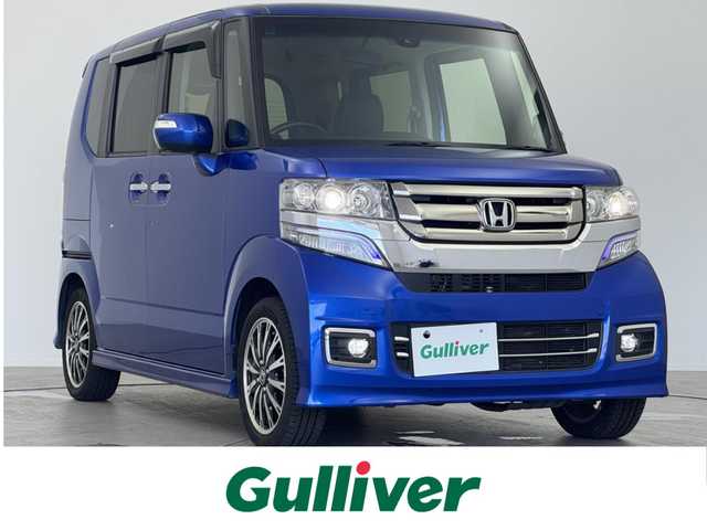 ホンダ Ｎ ＢＯＸ カスタム ターボ SSパッケージ 愛知県 2017(平29)年 4.7万km ブリリアントスポーティブルーメタリック2トーン 特別仕様車/　　・本革巻ステアリングホイール/　　・本革巻セレクトレバー/　　・LEDルームランプ　　/　　・運転席ハイトアジャスター/　　・ナビ装着用スペシャルパッケージ/純正ディーラーオプション7インチメモリナビ/　・CD/DVD/BT/フルセグ/バックカメラ/純正後席フリップダウンモニター/ステアリングリモコン/クルーズコントロール/パドルシフト/ベンチシート/フルフラットシート/チップアップシート/純正フロアマット/純正15インチアルミホイール/取扱説明書/スマートキー/スペアキー