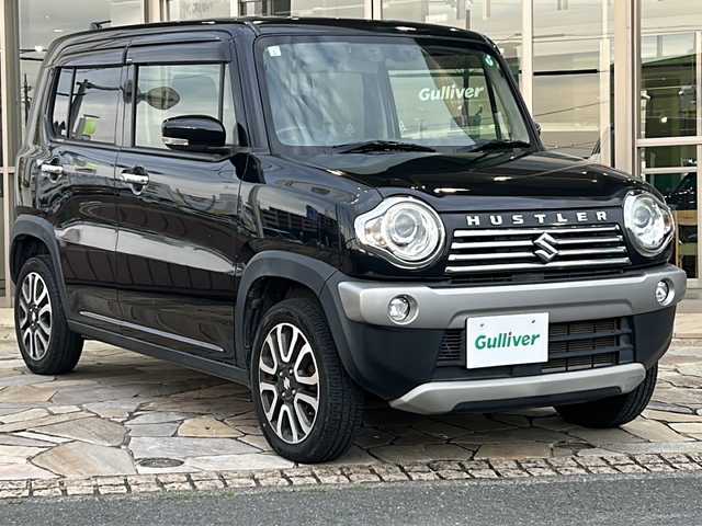 スズキ ハスラー Jスタイル Ⅱ 静岡県 2017(平29)年 5.3万km ブルーイッシュブラックパール3 社外ナビ(KENWOOD)/・フルセグTV/・FM/AM/・CD/DVD/・Bluetooth/・SD/・USB/主要装備/・バックカメラ/・ハーフレザーシート/・運転席＋助手席シートヒーター/・デュアルカメラブレーキサポート/・ＨＩＤヘッドライト/・オートライト/・アイドリングストップ/・プッシュスタート/・レーンキープアシスト/・横滑り防止装置