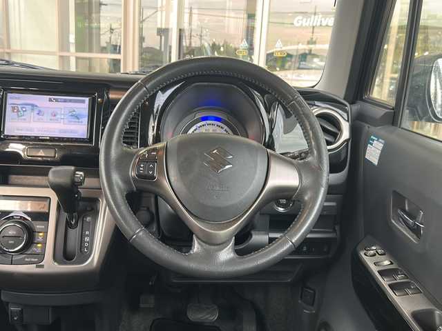 スズキ ハスラー Jスタイル Ⅱ 静岡県 2017(平29)年 5.3万km ブルーイッシュブラックパール3 社外ナビ(KENWOOD)/・フルセグTV/・FM/AM/・CD/DVD/・Bluetooth/・SD/・USB/主要装備/・バックカメラ/・ハーフレザーシート/・運転席＋助手席シートヒーター/・デュアルカメラブレーキサポート/・ＨＩＤヘッドライト/・オートライト/・アイドリングストップ/・プッシュスタート/・レーンキープアシスト/・横滑り防止装置