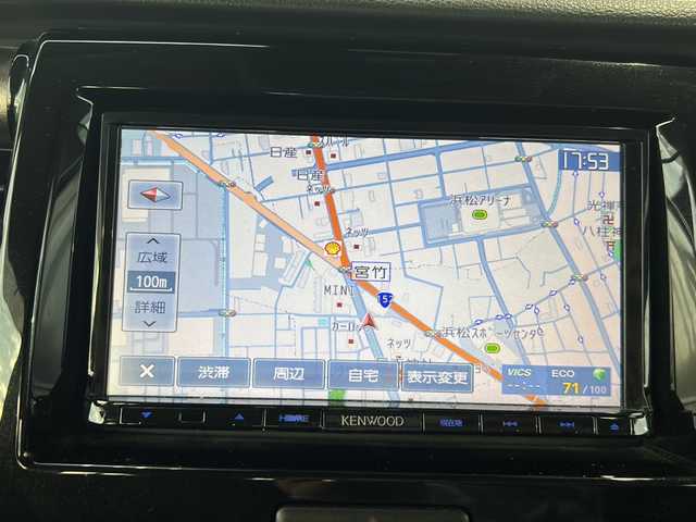 スズキ ハスラー Jスタイル Ⅱ 静岡県 2017(平29)年 5.3万km ブルーイッシュブラックパール3 社外ナビ(KENWOOD)/・フルセグTV/・FM/AM/・CD/DVD/・Bluetooth/・SD/・USB/主要装備/・バックカメラ/・ハーフレザーシート/・運転席＋助手席シートヒーター/・デュアルカメラブレーキサポート/・ＨＩＤヘッドライト/・オートライト/・アイドリングストップ/・プッシュスタート/・レーンキープアシスト/・横滑り防止装置
