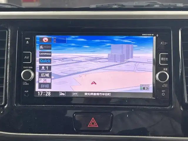 日産 デイズ ルークス X Vセレクション 愛知県 2016(平28)年 6.3万km シルキーホワイトP/モカブラウンP 禁煙車/純正ＳＤナビ(MM316D-W)　/（フルセグTV/ＣＤ/ＤＶＤ/Ｂｌｕｅｔｏｏｔｈ）　/アラウンドビューモニター　/両側パワースライドドア　/ドライブレコーダー　/衝突軽減ブレーキ　/スマートキー　/純正アルミホイール　/アイドリングストップ