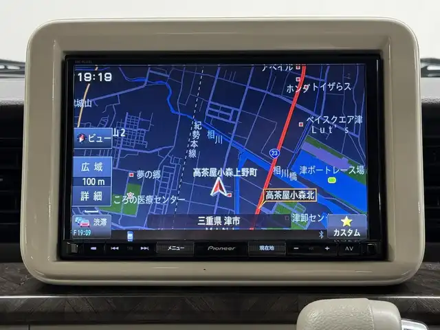 スズキ ラパン モード 三重県 2019(令1)年 5.8万km ノクターンブルーパール/ホワイト 2トーンルーフ ガソリン/FF/インパネCVT/純正 8インチナビ AVIC-RLS901/（CD/DVD/MSV/SD/FM/AM/TV/Bluetooth/iPod/USB/AUX）/【OP】全方位モニター/ドライブレコーダー 前後/ビルトインETC/安全装備/・デュアルカメラブレーキサポート/・車線逸脱警報機能/・ふらつき警報機能/・誤発進抑制機能/・後方誤発進抑制機能/・リヤパーキングセンサー/・後退時ブレーキサポート/・標識認識機能（車両進入禁止、はみ出し通行禁止、最高速度、一時停止）/・ハイビームアシスト/装備/・シートヒーター（D/N）/・オートエアコン/・オートライトシステム/・キセノンヘッドライト（ロービーム）/・プッシュスタート/・ステアリングスイッチ/・電動格納ドアミラー/・純正ホイールキャップ＆14インチスチールホイール/・スマートキーx2/など