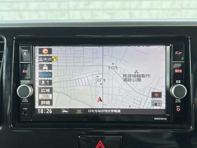 日産 デイズ ルークス HWS X Vセレクション 茨城県 2019(令1)年 1.5万km オーシャンブルーP エマージェンシーブレーキ/純正SDナビ/　　BT/CD/DVD/フルセグ/アラウンドビューモニター/両側パワースライドドア/HIDオートライト/ハーフレザーシート/純正15インチアルミホイール/アイドリングストップ/スマートキー/ETC